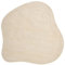 Teppich Viskose Wolle beige einfarbig asymmetrisch strukturiert 160x160cm Gorano