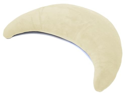 Tiga-Med TIGA-Soft XL - Almohada ergonómica para el cuello, cojín de lactancia, con microperlas, para relajarse, dormir, leer y amamantar, funda lavable por separado a 40 °C (beige)