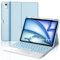 Clavier pour iPad Air 11 2024 (M2), étui avec clavier pour iPad Air 6 Generation Touchpad, coque clavier Bluetooth magnétique rétro-éclairé QWERTY italien pour iPad Air 11 pouces 2024, bleu clair