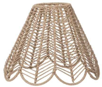 Sharplace Papierseil-Lampenschirm, trommelförmige böhmische Deckenventilator-Lichtabdeckung, Boho-Pendelleuchtenschirm für Wohnzimmer, Café, Zuhause, Küche