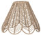 Sharplace Papierseil-Lampenschirm, trommelförmige böhmische Deckenventilator-Lichtabdeckung, Boho-Pendelleuchtenschirm für Wohnzimmer, Café, Zuhause, Küche