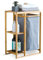 Avilia Mobile Bagno in Bambù con Cesto Portabiancheria in Stoffa e 2 Ripiani - 50x30x70cm - Capacità del Cestino 15kg, dei Ripiani 6kg - Cesto Panni Sporchi Adatto a Bagno e Lavanderia