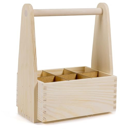 Holzfee Bierträger Flaschenträger Flaschenkiste Bierkiste 6-Pack Holzkiste | FLK Box 6
