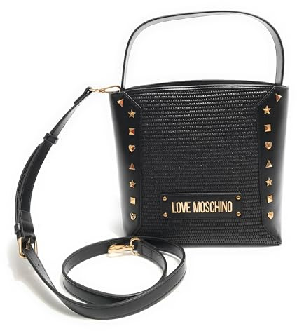 Moschino Borsa Love ecopelle/rafia nero BS25MO76 JC4275PP0MKW100A