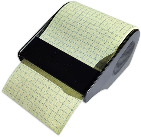 RNKVERLAG Haftnotizrolle im Abroller, 60 mm x 10m, nachfüllbar, pastellgelb kariert, 1 Stück