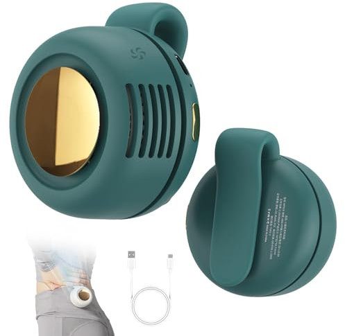 Rechargeable Fan, 2025 New Portable Silent Mini Bladeless Electric Fan, Portable Cooling-Fan with 3-speeds, for Outdoor/Travel/Office/Sports (green)