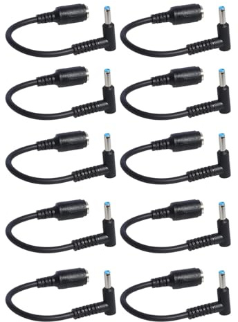 Adapterkabel für rechtwinklige Spitze, 7,4 mm auf 4,5 mm Spitze, Adapterkabel für HP Blue Tip, 10 Stück