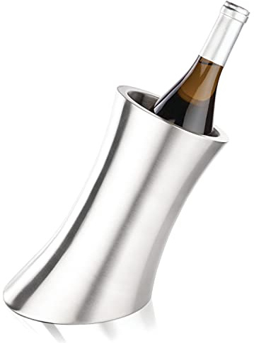 Harrison - Enfriador convexo de acero inoxidable aislado para botellas de vino Viski