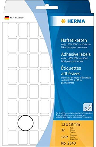 Label 12x18mm white Herma 2340 (1792)