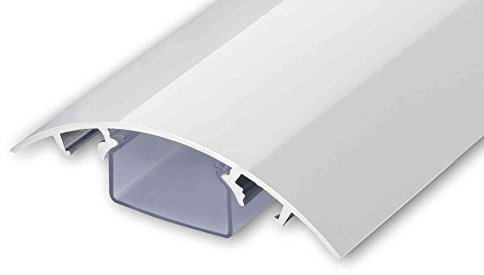 Design Kabelkanal 80mm breit lackiert in Weiss glänzend RAL9003 Alunovo Kabelschacht Leitungskanal Installationskanal (Länge: 80cm)
