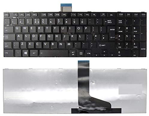 New Compatible With for TOSHIBA Satellite L850 C850 C855 L855 C870 Laptop Keyboard UK Black