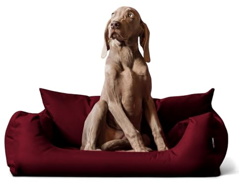 tierlando® NEMO Hundebett aus robustem Oxford 600D, Hundesofa mit herausnehmbarer Komfort-Matratze und waschbarem Bezug, für kleine & mittelgroße Hunde Größe: 100x80cm | Farbe: 29 Bordeaux