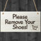 Red Ocean Please Remove Your Shoes! Thank You! Take Your Shoes Sign Hanging Door Sign Wooden Plaque Gift