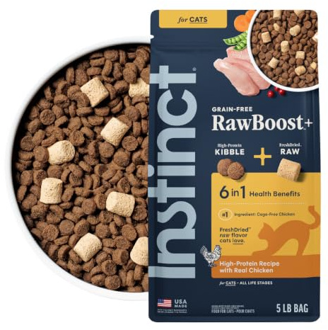 Instinct RawBoost, Dry Cat Food + Freeze Dried, Real Chicken, 5 lb. Bag