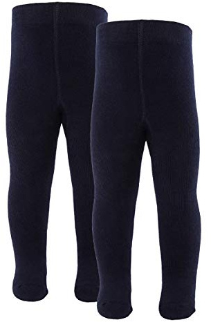 EWERS 2er Pack Babystrumpfhose für Mädchen und Jungen, MADE IN EUROPE, Strumpfhose 98% Baumwolle Uni Basic Doppelpack