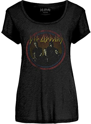 T-Shirt # Xl Black Femmina # Vintage Circle