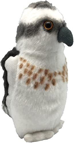 Wild Republic 22216 Plüschvogel Fischadler mit authentischem Originalgesang, Kuscheltier, Plüschtier, 13cm, schwarz-weiß