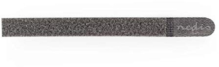 NEDIS Klettkabelbinder | 150.0 mm | 20.0 mm | Grau | 10 Stück | Plastikbeutel 250.0 mm 0.25 m