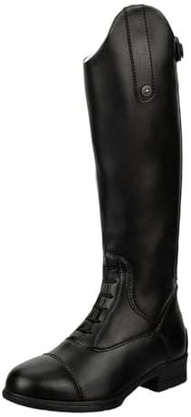 SUEDWIND FOOTWEAR - Stivaletti invernali da equitazione per bambini, in finta pelle, con pelliccia di orsacchiotto, traspiranti, ottima vestibilità, misura 29-41, colore: nero, Nero (Nero ), 31 EU