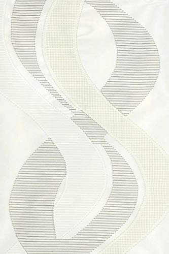 erfal Schiebevorhang Schiebegardine Flächenvorhang Raumteiler transparent 60 x 245 cm Dorado Wellen Design abstrakt weiß/anthrazit