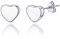 Philip Jones Sterling Silver Heart Earrings