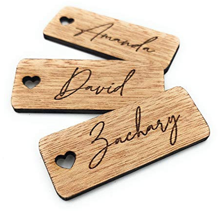 Tischkarten Platzkarten Holz Namensschilder für Hochzeit Party 5 St.