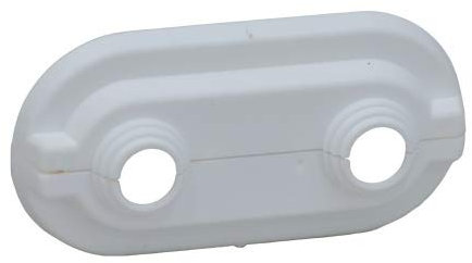 Danfoss Doppelrosette (PVC weiß) für Rohrdurchmesser 12-24mm, Mittenabstand 50mm