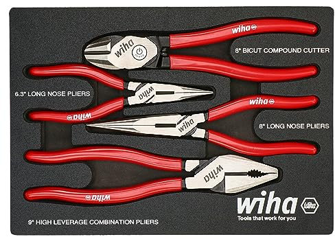 4 Piece Classic Grip Pliers and Cutters Tray Set
