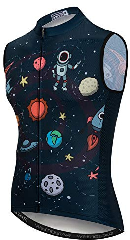 Weimostar Maillot de Cyclisme Manches Courtes pour Homme - Vêtement de Vélo MTB Respirant - Noir - Été, XX-Large