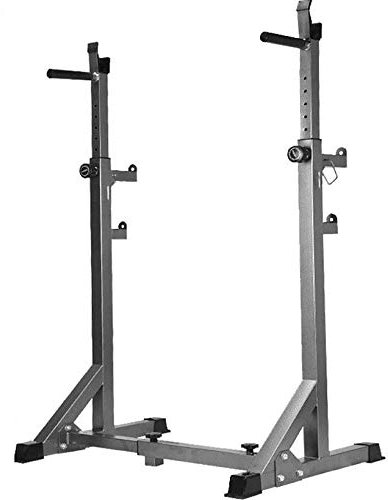 SLRMKK Squat Rack Weight Lifting Stand, Dip Stand Fitness Bankdrücken Ausrüstung Polwer verstellbar, Squat Stands Rack Barbell Free Press Bank, Unterstützung 300 kg maximale Last