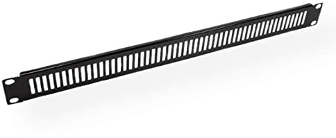 VALUE 19-Belüftungs-Frontplatte 1 HE, RAL 9005 schwarz