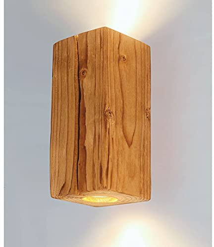 Blockholz-Schmiede Handgefertigte Altholz Wandleuchte aus Deutschland Nachhaltig und einzigartig