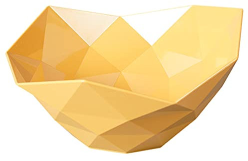 Irregular Yellow Fruit Bowl - Large 28Cm Decorative Storage Plate for Fruits Nuts and Snacks - Unique Design for Kitchen and Dining Table