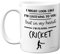 Stuff4 Cricket Gifts for Men - in My Head I'm Playing Cricket - Funny Mug, Gifts for Lovers, Presents, 11oz Ceramic Dishwasher Safe Premium Mugs Cup