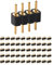 CHANZON Round Pin Header Strip for Arduino Gpio 4 pin x 50pcs Male Headers Pins Straight Single Row Gold Plated Pitch 2.54mm 0.1 inch Breakaway for PCB Connector Raspberry pi Machine Breadboard