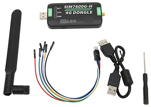 CCYLEZ SIM7600G-H 4G-Modul, LTE-USB-Adapter 150 Mbit/s Downlink, 50 Mbit/s Uplink, 2G/3G/4G-Netzwerkkarte mit Antenne, USB/UART-Kommunikationsunterstützung für PC