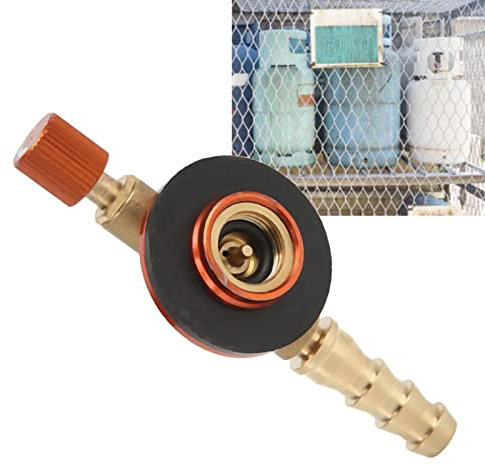 Adattatore per Cartuccia di Gas, Bruciatore del Serbatoio del Gas, fornello a Gas da Campeggio all'aperto Commutazione di Sicurezza Adattatore per valvola Gonfiabile di Ricarica Attrezzatura Campeggio