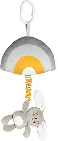 Blublu Park Baby Hängendes Musikspielzeug mit Spieluhr, Baby Wiegenlied Pull Musikalisches sensorisches Spielzeug für Babys Jungen und Mädchen, Clip On Baby Kinderwagen Autositze Spielzeug, Regenbogen