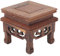 Natudeco Wooden Display Stand Riser Plant Jewelry Display Riser Squared Stable Retro Style Wood Widely Used Wood Stool Boho Bathroom Decor for Plant Teapot Jewelry