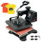 12x10In Heat Press machine 30x25cm Transferpresse Hitzepresse Heißpresse Maschine 360 Grad Drehung Mulitifunktional Textilpresse für T-Shirts Kissen Tasche Mauspads