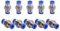 SNS 10 Stück Pneumatik Schottverschraubung - Push In Fitting Schott-Steckverbindung - Steckverbinder für Druckluft (8mm Schlauchanschluss) SPM-8