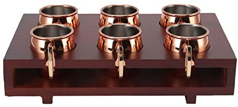 Moscow Mule Mugs, Lot de 6 Tasses MarteléEs en Acier Inoxydable FabriquéEs à la Main pour Boire, 2 Oz D'isolation Thermique Moscow Cocktail Mug