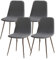 Lydevo Stuhlhussen 4er Esszimmer Strech Stuhlhussen für Esszimmerstühle Universal Waschbar Bezug Stuhlhussen Skandinavisch Stuhlüberzug für Küchenstühle Hotel Bankett,Jacquard#Silber Grau