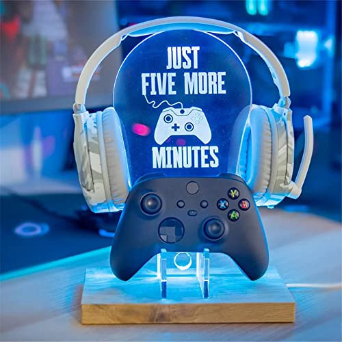 Gaming RGB Kopfhörer Aufhänger, Headset Halter Mit 7 Farben-licht – Headset Controller Halter, RGB LED Gamestation Konsolen Controller Halter – Kopfhörer Aufhänger Zubehör Für Desktop Gamer