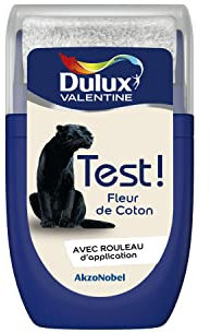 Dulux Valentine Peinture Testeur Crème de Couleur - Murs et Boiseries - Mat - Couleur Fleur de Coton 30 ml