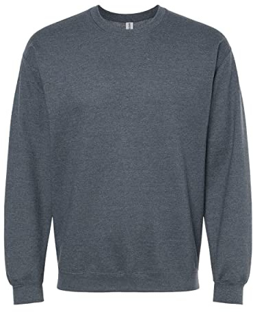 Gildan Mens Softstyle Crewneck Sweatshirt, Dark Heather, XXL