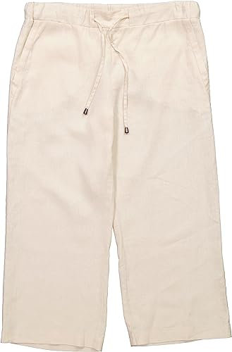 CHELSEA ROSE Damen Weite 3/4-Hose aus Leinen Sand (as3, Numeric, Numeric_40, Regular, Regular)