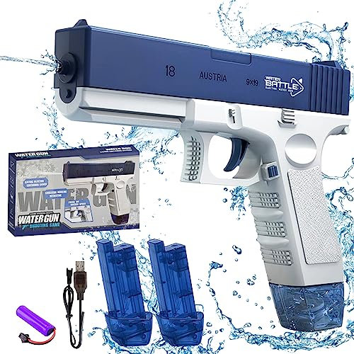 Pistola de agua eléctrica, pistola de agua automática de gran capacidad, pistola de agua de gran alcance, pistola de agua eléctrica para adultos y niños, verano, fiesta de playa, juguete de piscina