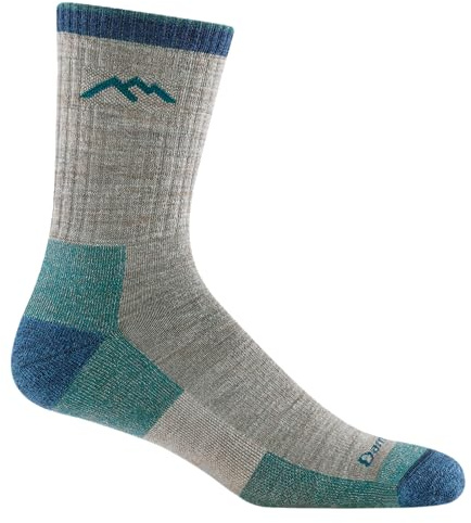 Darn Tough Hiker Midweight Micro Crew Sock with Cushion, Mens Socks for Hiking and Camping, Boot Socks, Rye, X-Large