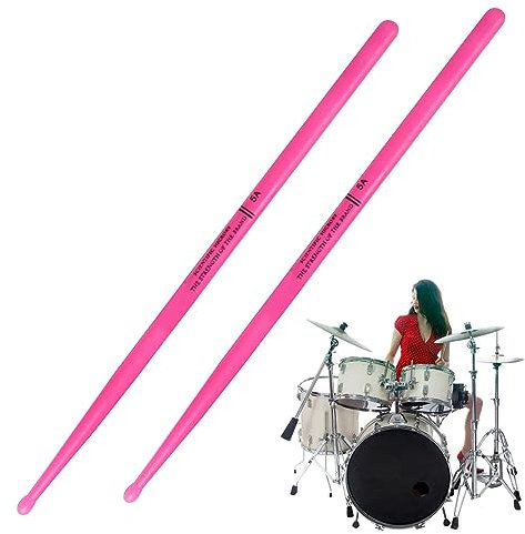 Baguettes phosphorescentes - batterie lumineuses veilleuse en nylon - Baguettes lumineuses douces et légères dans le noir pour batteurs adultes. Tioheam